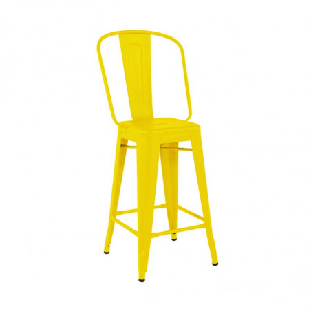 TABOURET H65 GRAND DOSSIER COULEUR CITRON TOLIX