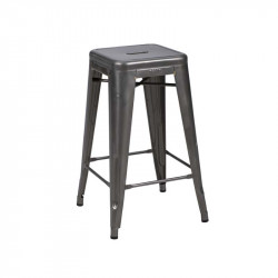 TABOURET H65 BRUT VERNI LASURE TOLIX