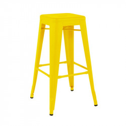 TABOURET H75 COULEURS SANS DOSSIER CITRON TOLIX