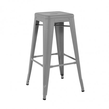 TABOURET H75 COULEURS SANS DOSSIER GRIS DE PARIS TOLIX