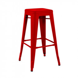 TABOURET H75 COULEURS SANS DOSSIER PIMENT TOLIX