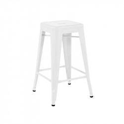 TABOURET H65 COULEURS sans dossier BLANC TOLIX