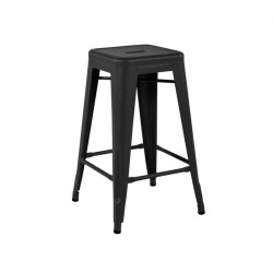 TABOURET H65 COULEURS sans dossier NOIR TOLIX