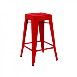 TABOURET H65 COULEURS sans dossier PIMENT TOLIX