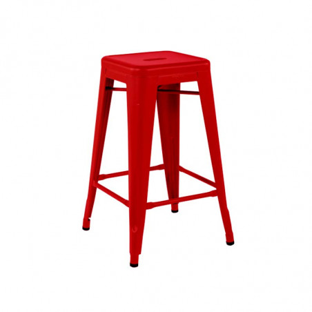 TABOURET H65 COULEURS sans dossier PIMENT TOLIX