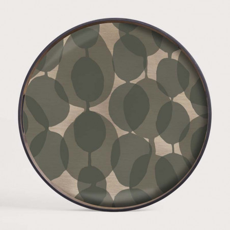 CONNECTED DOTS GLASS TRAY-RO/S PLATEAU TABLE BASSE ETHNICRAFT