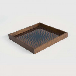Ink Square glass tray - Square S PLATEAU TABLE BASSE ETHNICRAFT