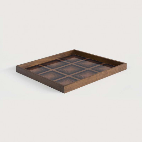 Ink Square glass tray - Square l PLATEAU TABLE BASSE ETHNICRAFT