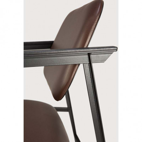 DETAIL DOSSIER FAUTEUIL DETENTE DC LOUNGE CHAIR CHOCOLATE ETHNICRAFT