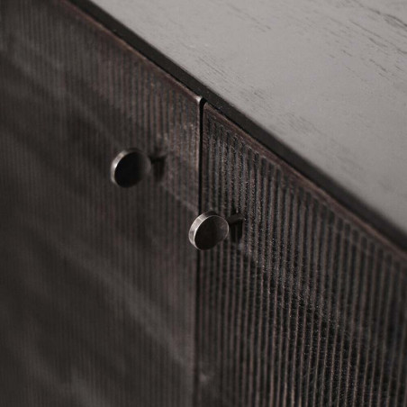ARMOIRE GROOVES TECK DETAIL GRAVURE  ETHNICRAFT