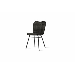 LENA DINING CHAIR STEEL A BASE BLACK VINCENT SHEPPARD