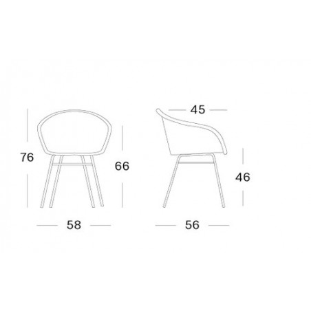 AVRIL DINING CHAIR STEEL A BASE VINCENT SHEPPARD