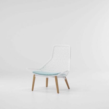 MAIA RELAX ARMCHAIR PIED TEAK/MARENGO ROPE + COUSSIN  ASSISE