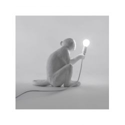MOKEY LAMP 34X30X32  SITTING WHITE