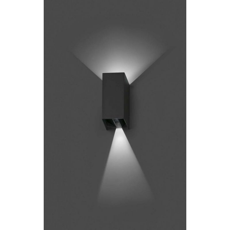 Applique LED Ledvion Extérieur Grijs - Recto-verso - 3000K - 6W