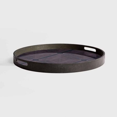 Midnight Linear square glass tray S