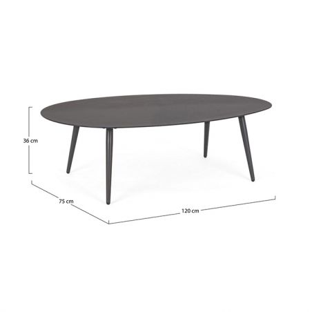 RIDLEY TABLE BASSE 120X75 ANTRACITE