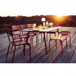 LUXEMBOURG TABLE 207 X 100 MOBILIER TERRASSE DURABLE FERMOB