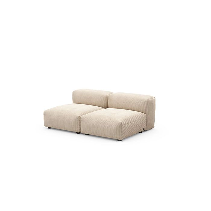CANAPE 2 PLACES S LOUNGE CORD VELOURS SAND