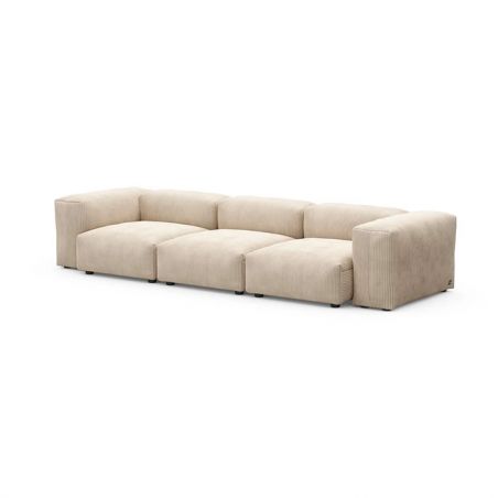 CANAPE 3 PLACES S CORD VELOURS SAND