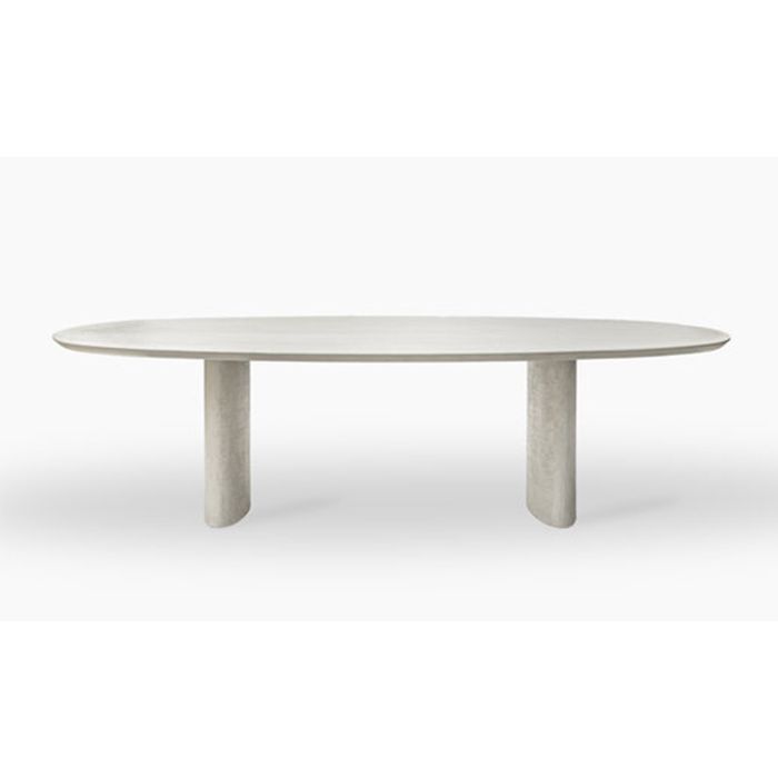 TABLE DE REPAS VINCENT SHEPPARD ARI ELLIPSE PLATEAU LUNAR WHITE GRIIN AVIGNON