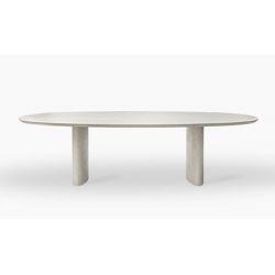 TABLE DE REPAS VINCENT SHEPPARD ARI ELLIPSE PLATEAU LUNAR WHITE GRIIN AVIGNON