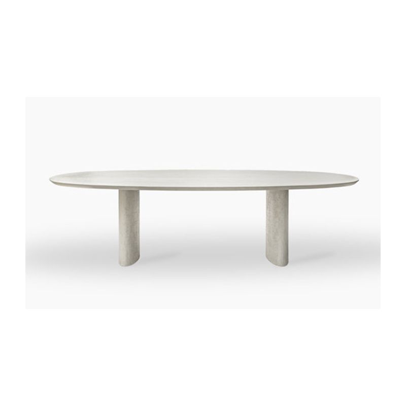 TABLE DE REPAS VINCENT SHEPPARD ARI ELLIPSE PLATEAU LUNAR WHITE GRIIN AVIGNON