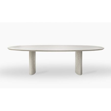 TABLE DE REPAS VINCENT SHEPPARD ARI ELLIPSE PLATEAU LUNAR WHITE GRIIN AVIGNON