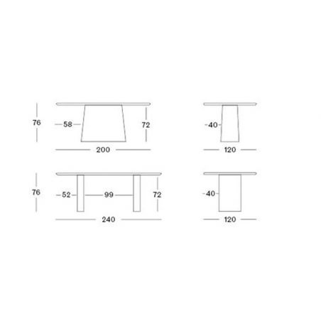 TABLE DE REPAS VINCENT SHEPPARD ARI ELLIPSE PLATEAU LUNAR WHITE GRIIN TOULON