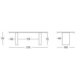 TABLE DE REPAS VINCENT SHEPPARD ARI ELLIPSE PLATEAU LUNAR WHITE GRIIN CAVAILLON