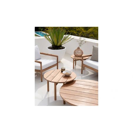 ETHNICRAFT QUATRO TABLE BASSE TECK TABLE DE JARDIN GRIIN NIMES