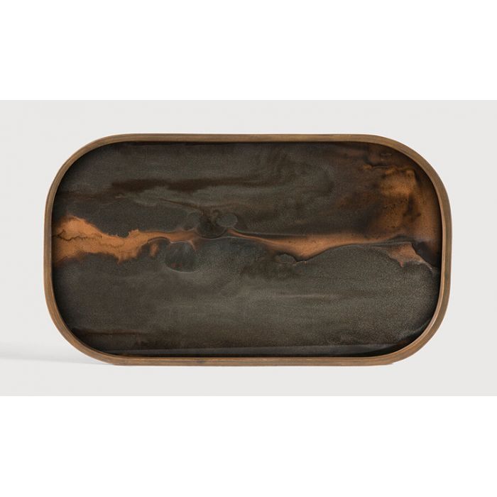 ORGANIC VALET TRAY GLASS BRONZEL