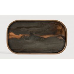 ORGANIC VALET TRAY GLASS BRONZEL