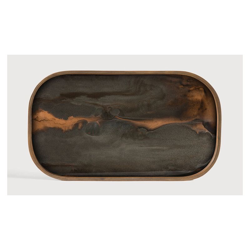 ORGANIC VALET TRAY GLASS BRONZEL