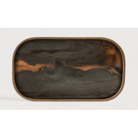 ORGANIC VALET TRAY GLASS BRONZEL