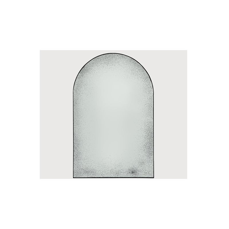 ETHNICRAFT GRAND MIROIR GATE WALL MIRROR CLEAR BLACK METAL FRAME MEDIUM AGED GRIIN