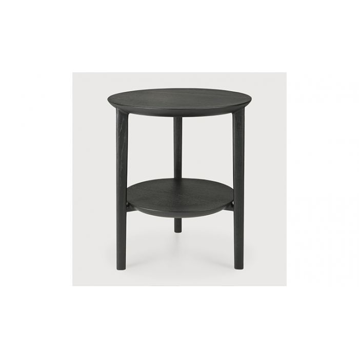 ETHNICRAFT TABLE D'APPOINT BOK BOUT CANAPE CHENE NOIR GRIIN DROME