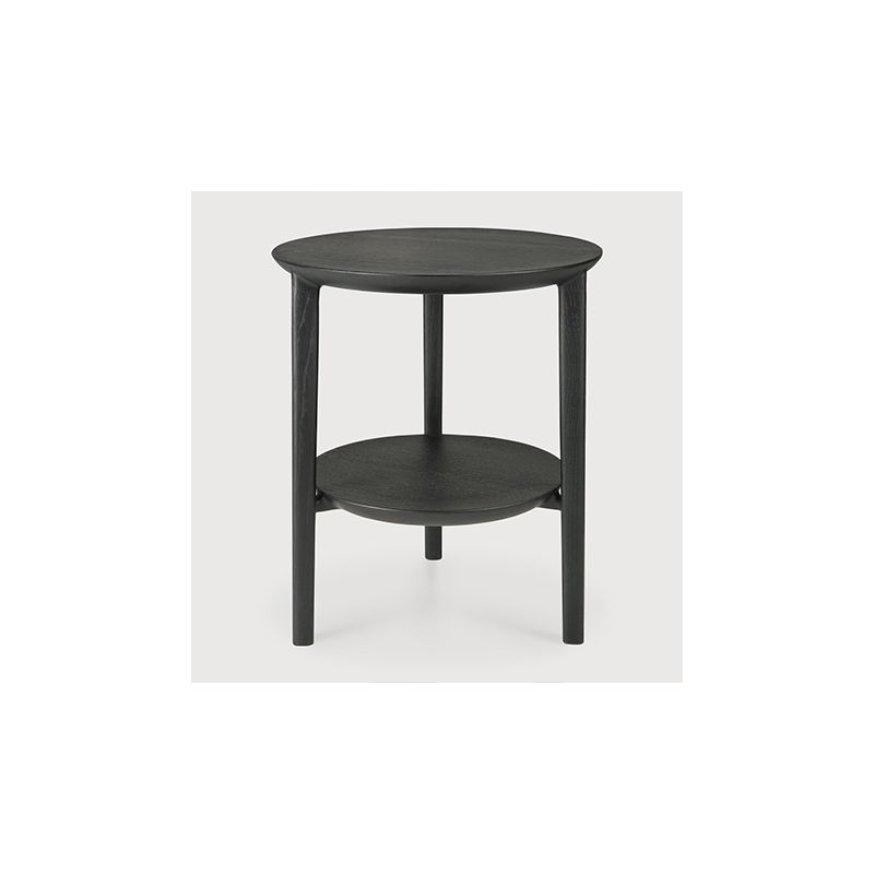 ETHNICRAFT TABLE D'APPOINT BOK BOUT CANAPE CHENE NOIR GRIIN DROME