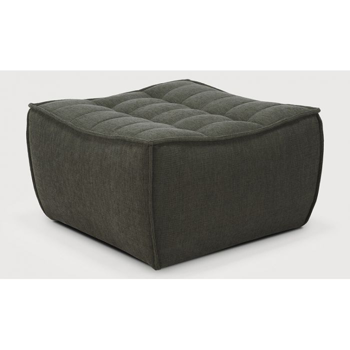 ETHNICRAFT N701 REPOSE PIEDS MOSS COTON RECYCLE POUF INTERIEUR GRIIN