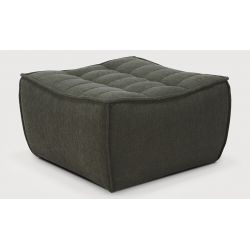 ETHNICRAFT N701 REPOSE PIEDS MOSS COTON RECYCLE POUF INTERIEUR GRIIN