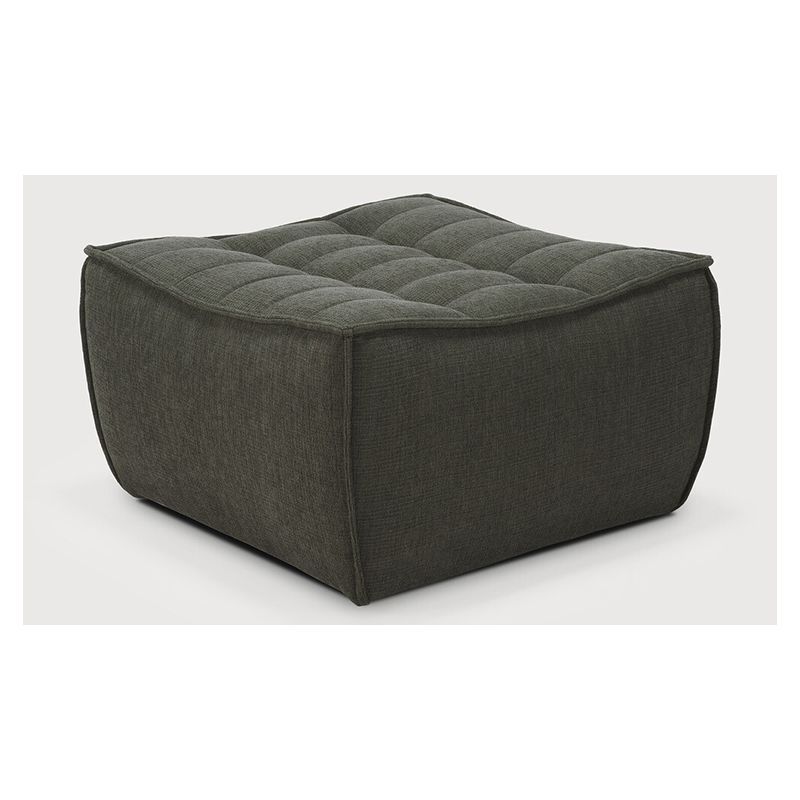 ETHNICRAFT N701 REPOSE PIEDS MOSS COTON RECYCLE POUF INTERIEUR GRIIN