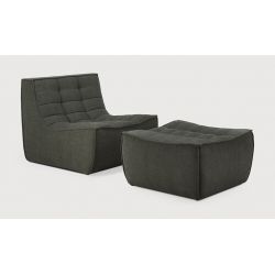 ETHNICRAFT N701 REPOSE PIEDS MOSS COTON RECYCLE POUF INTERIEUR GRIIN AVIGNON