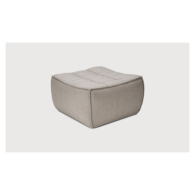 ETHNICRAFT N701 REPOSE PIEDS ECRU COTON RECYCLE POUF GRIIN