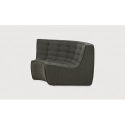 ETHNICRAFT N701 MODULE D ANGLE ARRONDI MOSS SALON FAUTEUIL POUFF GRIIN MARSEILLE