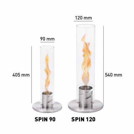 HÖFATS SPIN 900 TABLETOP FIREPLACE SILVER CHEMINEE DE TABLE GRIIN AUBAGNE