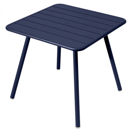 LUXEMBOURG TABLE 4 PIEDS 80 X 80 BLEU ABYSSE FERMOB