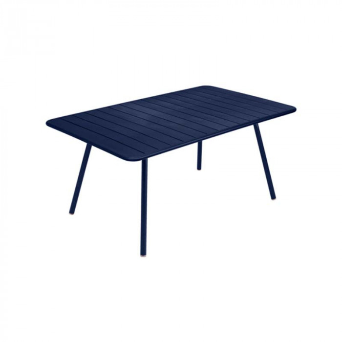 LUXEMBOURG TABLE 165 X 100 CONFORT 6 BLEU ABYSSE FERMOB
