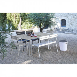 FERMOB LUXEMBOURG TABLE 165 X 100 CONFORT 6 TABLE REPAS EXTERIEUR DURABLE FERMOB GRIIN