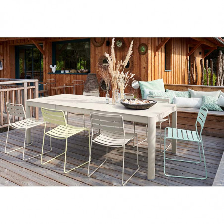 RIBAMBELLE TABLE 2 ALLONGES TABLE REPAS EXTERIEURE GRANDE TABLEE