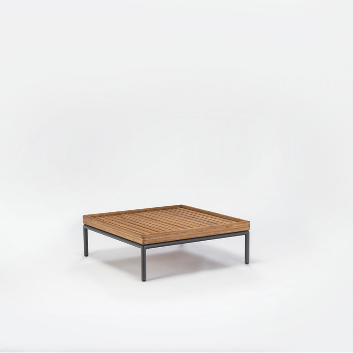 LEVEL LOUNGE COFFEE TABLE 81x81CM BAMBOO/ GREY FRAME HOUE